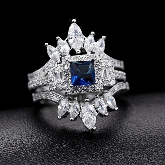 💎NEW Sterling Silver V Shaped Marquise Diamond Ring Enhancer - Picture 3 of 6